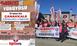 Eğitim-İş’ten Çanakkale’de “Cumhuriyet ve Emek Yürüyüşü”