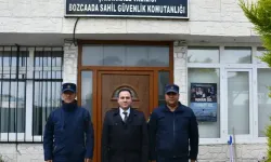 Bozcaada Kaymakamı Kandemir'den İlçe Sahil Güvenlik Komutanlığı’na ziyaret