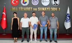 İş Bankası Biga Şube Müdürü Ufuk Akcanca'dan Biga TSO'ya ziyaret