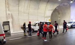 Assos Tüneli'nde trafik kazası tatbikatı