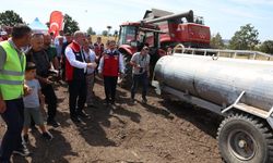Biga Selvi Köyü’nde Mera Islahı Projesi Kapsamında Arpa Hasadı Gerçekleştirildi