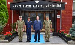 Çanakkale Valisi Ömer Toraman, 42'nci Bakım Fabrika Müdürlüğü'nde
