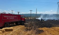 Çan'da tarım arazisinde çıkan yangın söndürüldü