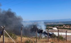 Ayvacık'ta katı atık ve bertaraf tesisinde yangın