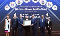 Biga TSO, TOBB Akreditasyon Sertifika Töreni'ne katıldı