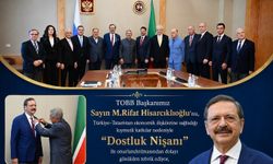 Başkan Abdullah Deniz’den TOBB Başkanı Hisarcıklıoğlu’na "dostluk nişanı" tebriği