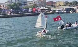 İçdaş Spor Kulübü'nden Karabiga Priapos Deniz Festivali'nde yelken gösterisi