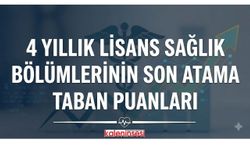 4 Yıllık Lisans Sağlık Bölümlerinin En Son KPSS Taban Puanları
