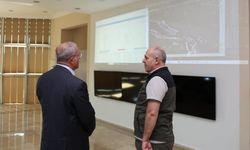 Vali Toraman Yangın Yönetim Merkezi'ni inceledi