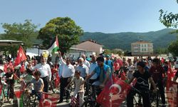 Yenice'de çocuklardan farkındalık bisiklet turu