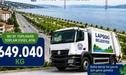 Lapseki'de Temmuz Ayında 649 Ton Evsel Atık Toplandı