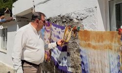 Gökçeada’da geleneksel Tokat yazmacılığı kursunda çalışmalar incelendi