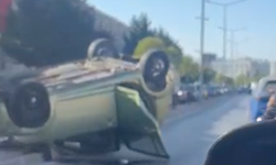 Çanakkale’de araç ters döndü