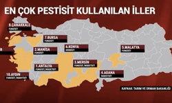 Türkiye’nin pestisit haritası açıklandı: Çanakkale ilk 10’da