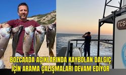 Bozcaada açıklarında kaybolan dalgıç için arama çalışmaları devam ediyor