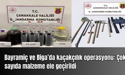 Bayramiç ve Biga’da kaçakçılık operasyonu: Çok sayıda malzeme ele geçirildi