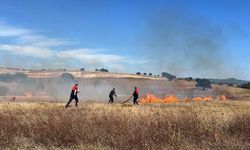 Çanakkale’de özel bakım merkezi yakınlarında korkutan ot yangını