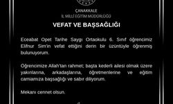 Eceabat’ta acı kayıp: 6. sınıf öğrencisi Elifnur Sim hayatını kaybetti