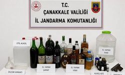 Jandarmadan Bayramiç’te kaçak içki operasyonu!
