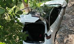 Hizan’da otomobil bahçeye uçtu, 8 kişi yaralandı