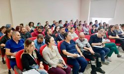 Ezine Devlet Hastanesi’nde çalışan güvenliği için eğitim düzenlendi