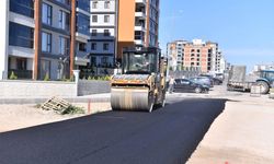 Çanakkale’de Şehit Ömer Halisdemir Caddesi’nde asfaltlama çalışması