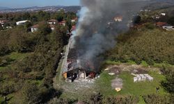 Muncurlu köyünde fabrika yangını!