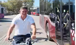 Çanakkale’de otobüs sürücülerine bisikletli farkındalığı