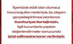 Biga’da Cumhuriyet korteji iptal edildi