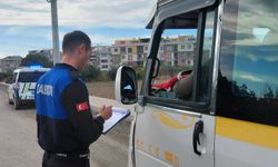 Lapseki'de öğrenci servis araçlarına denetim!