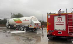 LPG yüklü tırda yangın!
