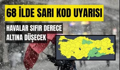 68 İlde Sarı Kod Alarmı: Sıcaklık 7 Derece Birden Düşüyor, Kar Başlıyor