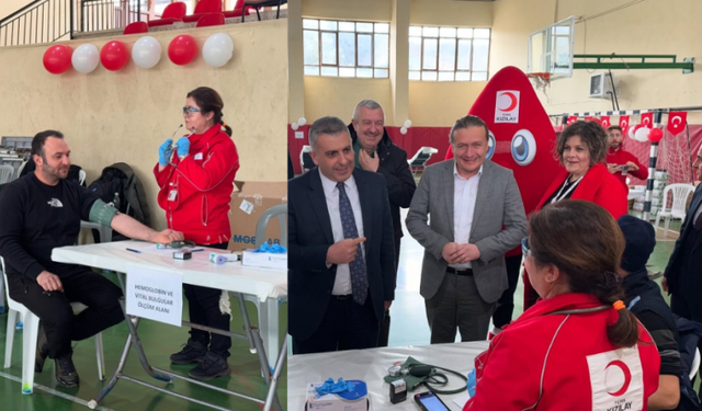 Lapseki’de kan bağışına destek