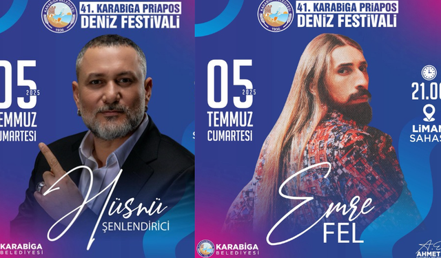 Karabiga Priapos Deniz Festivali’nde Hüsnü Şenlendirici ve Emre Fel sahne alacak