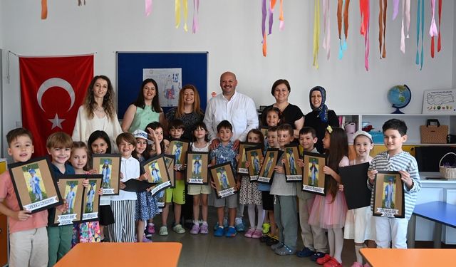 Bigalı miniklerin karne heyecanı