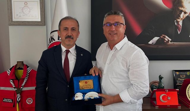 Başsavcı Hasan Yılmaz'dan Başkan Mesut Bayram’a veda ziyareti