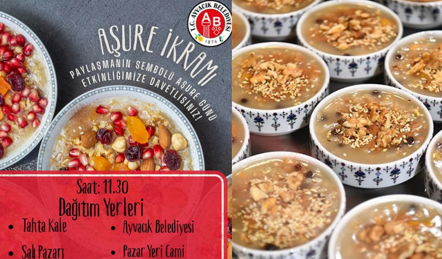 Ayvacık Belediyesi bugün aşure dağıtıyor