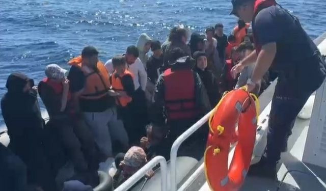Ayvacık açıklarında 39 kaçak göçmen kurtarıldı
