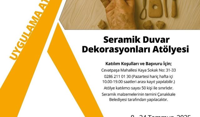 Çanakkale’de Seramik Duvar Dekorasyonları Atölyesi