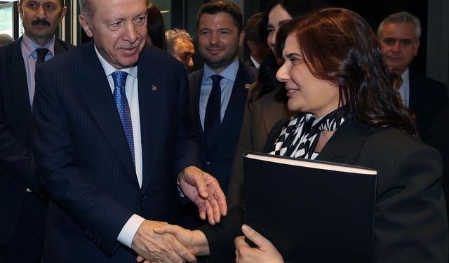Özlem Çerçioğlu projelerini Cumhurbaşkanı Erdoğan’a sundu