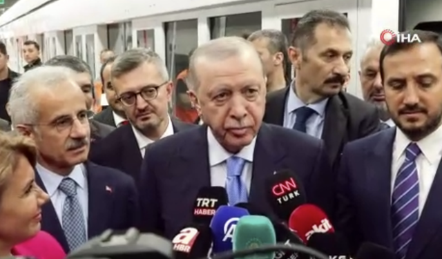 Cumhurbaşkanı Erdoğan: "Yeni metro 31 Temmuz'a kadar ücretsiz"