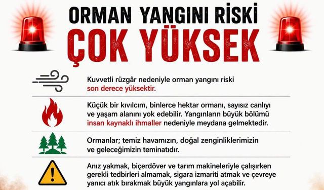 Ormanlarımız yangın riski yüksek!
