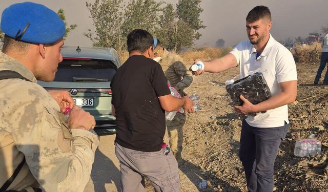 MHP'den yangın bölgesine destek