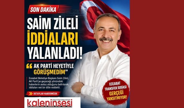 Eceabat Belediye Başkanı Saim Zileli, AK Parti'ye geçeceği iddialarını yalanladı