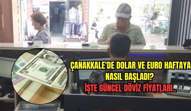 Çanakkale'de Dolar ve Euro Haftaya Nasıl Başladı? İşte Güncel Döviz Fiyatları