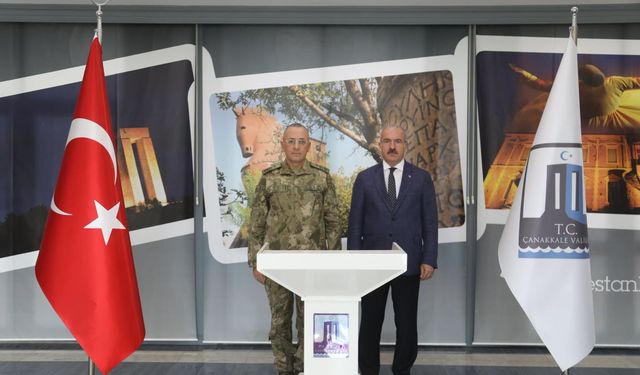Gelibolu 2. Kolordu Komutanı Tümgeneral Alparslan Kılınç’tan Vali Toraman’a ziyaret