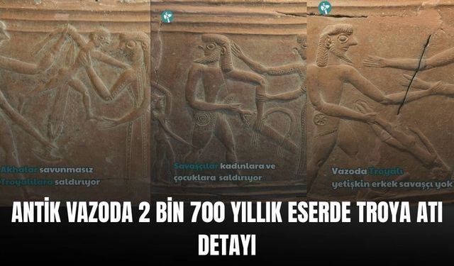 Troya Atı’nın sırrı 2 bin 700 yıllık vazoda ortaya çıktı! İşte bilinen en eski tasviri