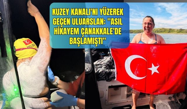 Çanakkaleli Melisa Uluarslan’dan tarihi başarı: Kuzey Kanalı’nı yüzerek geçti