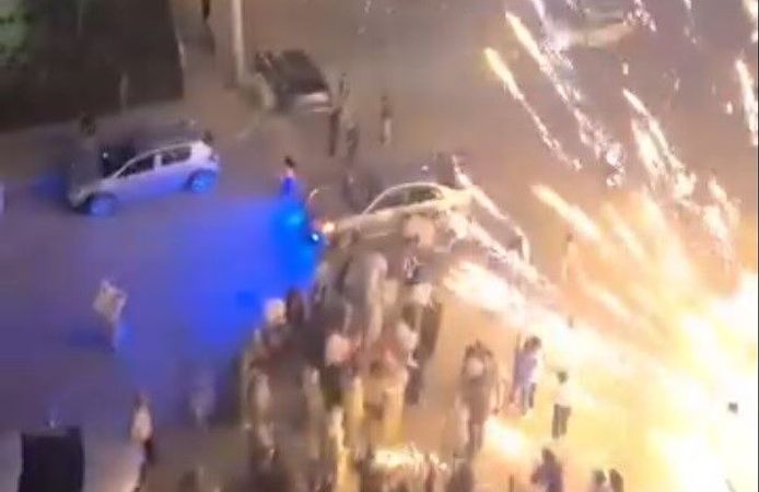 Nişan kutlamasında büyük panik: Havai fişek kalabalığın üzerine patladı