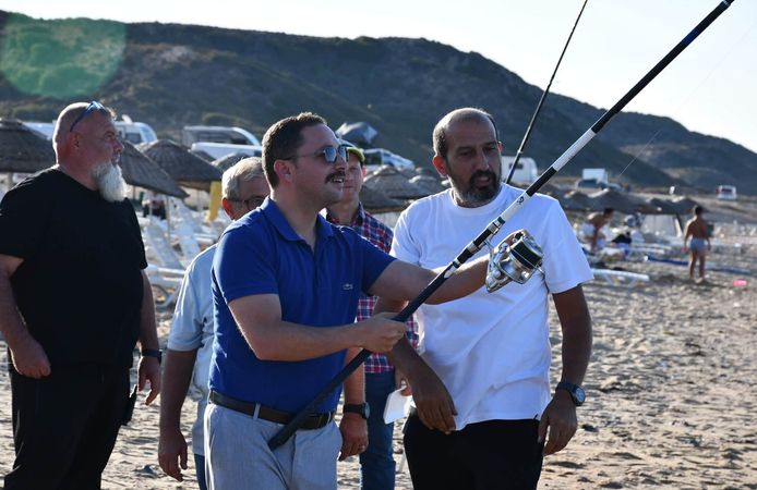 Biga Aksaz sahilinde Surfcasting heyecanı!